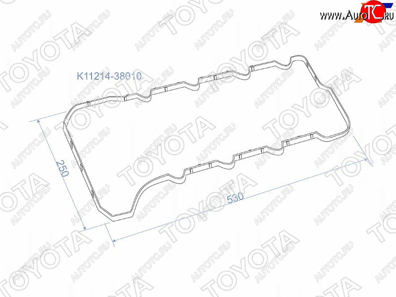 1 799 р. Прокладка клапанной крышки (3URFE) TOYOTA Lexus LX570 J200 дорестайлинг (2007-2012)  с доставкой в г. Москва