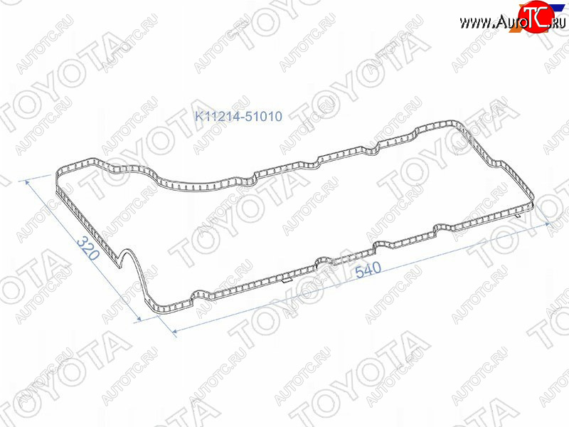 1 289 р. Прокладка клапанной крышки LH (1VDFTV) TOYOTA  Toyota Land Cruiser  200 (2007-2015) дорестайлинг, 1-ый рестайлинг  с доставкой в г. Москва