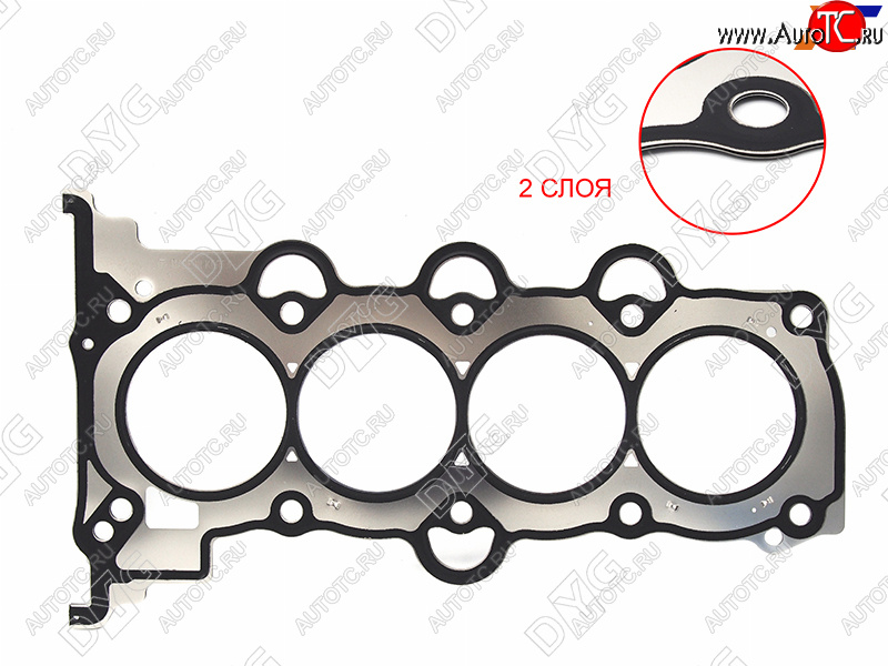 1 759 р. Прокладка ГБЦ металл DYG  Hyundai Solaris ( RBr,  HCR) (2010-2022), KIA Ceed ( 1 ED,  2 JD,  3 CD) (2010-2025), KIA Cerato ( 2 TD,  3 YD,  4 BD) (2008-2025)  с доставкой в г. Москва