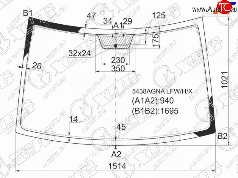 9 699 р. Стекло лобовое (Антенна) XYG  Mercedes-Benz Viano  W639 - Vito  W639  с доставкой в г. Москва