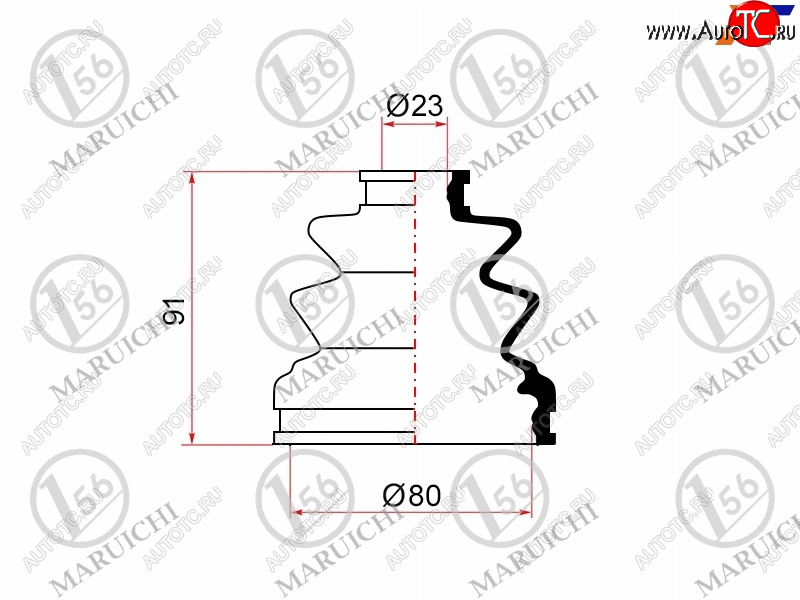 749 р. Пыльник ШРУСа (внутренний) MARUICHI  Mitsubishi Pajero Sport  PA (1996-2008), Toyota Camry Gracia  XV20 (1996-2001)  с доставкой в г. Москва