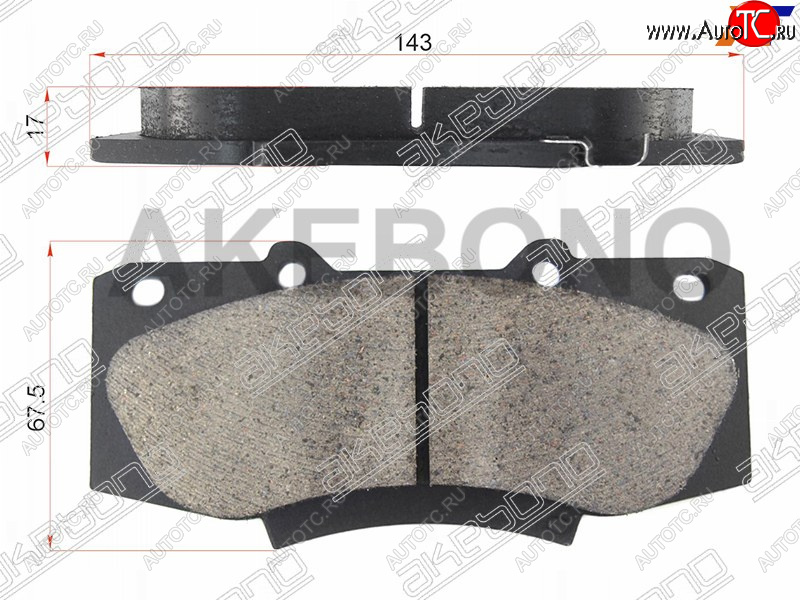 3 279 р. Колодки тормозные AKEBONO (передние)  Toyota Hilux  AN20,AN30 (2011-2016)  2-ой рестайлинг  с доставкой в г. Москва