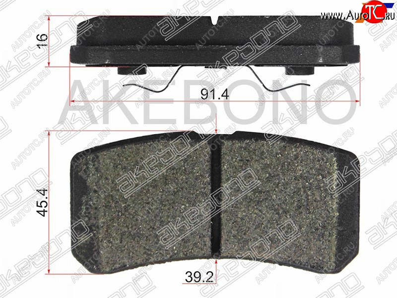 2 059 р. Задние тормозные колодки AKEBONO  Mitsubishi ASX (2010-2016) дорестайлинг, 1-ый рестайлинг  с доставкой в г. Москва