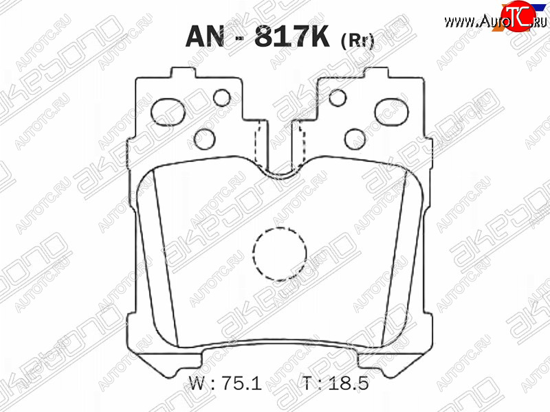 2 649 р. Задние колодки тормозные AKEBONO  Lexus LS460  XF40 - LS600HL  XF40  с доставкой в г. Москва