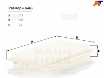 Фильтр воздушный MANN Toyota Harrier (XU30,  XU60,  XU80), Highlander (XU40,  XU50,  XU70), Kluger (XU40,  XU50)