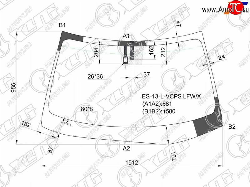 8 649 р. Стекло лобовое (Датчик дождя) XYG  Lexus ES350  XV60 (2012-2018) дорестайлинг, рестайлинг  с доставкой в г. Москва