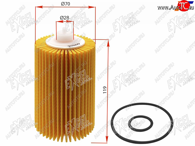 1 079 р. Фильтр масляный картридж дв1VDFTV,3UR-FE EXCEL JAPAN  Lexus LX570  J200 (2007-2022), Toyota Land Cruiser  200 (2007-2021)  с доставкой в г. Москва