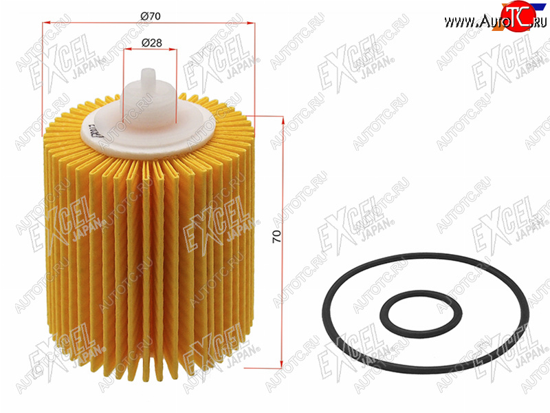 729 р. Фильтр масляный (картридж) EXCEL JAPAN Lexus RX350 AL20 дорестайлинг (2015-2019)  с доставкой в г. Москва