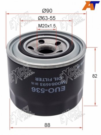 359 р. Фильтр масляный EXCEL JAPAN Mitsubishi Lancer 9 1-ый рестайлинг седан (2003-2005)  с доставкой в г. Москва. Увеличить фотографию 1