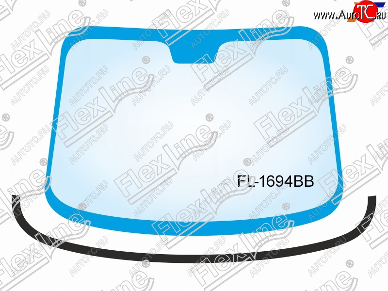 1 179 р. Молдинг лобового стекла (Снизу) FLEXLINE Ford Focus 2 универсал дорестайлинг (2004-2008)  с доставкой в г. Москва