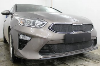 3 779 р. Защитная сетка в бампер (низ, ячейка 3х7 мм) Alfeco Стандарт KIA Ceed 3 CD хэтчбэк (2018-2025) (Чёрная)  с доставкой в г. Москва. Увеличить фотографию 5