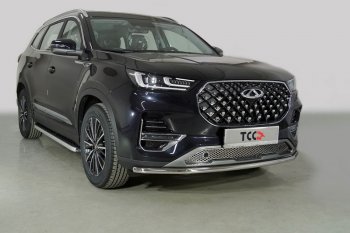 Защита переднего бампера нижняя d42,4 мм ТСС Тюнинг Chery Tiggo 8 PRO (2021-2025) ()