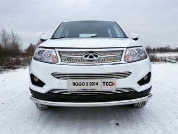 Нижняя декоративная вставка в бампер ТСС Тюнинг Chery (Черри) Tiggo 5 (Тиго)  (T21) (2014-2017) (T21) дорестайлинг ()