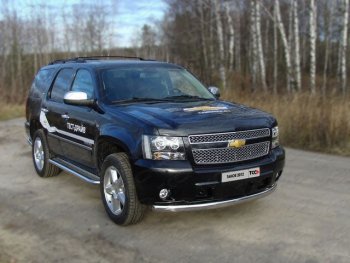 Защита переднего бампера овальная 75х42 мм ТСС тюнинг Chevrolet Tahoe K2UC (2014-2021) ()