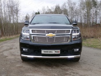 Защита переднего бампера нижняя с ДХО 76,1 мм ТСС Тюнинг Chevrolet Tahoe GMT900 5 дв. (2006-2013) ()