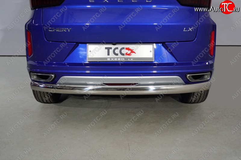 14 999 р. Защита заднего бампера (1.5L Turbo 2WD, овальная, d75х42 мм) TCC  EXEED LX (2021-2024) 1-ый рестайлинг  с доставкой в г. Москва