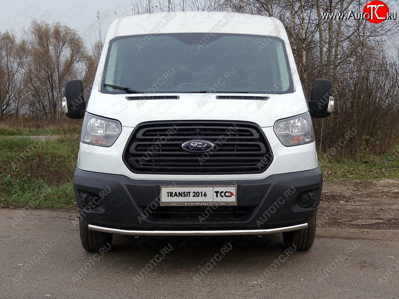 16 899 р. Защита переднего бампера нижняя 42,4 мм ТСС Тюнинг  Ford Transit Connect (2013-2018) (нержавейка)  с доставкой в г. Москва