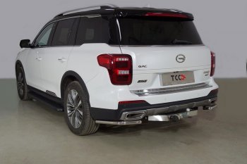 Защита заднего бампера (2.0T 4WD, уголки, d42,4 мм) TCC GAC (GAC) GS8 (ЖС) (2016-2023)