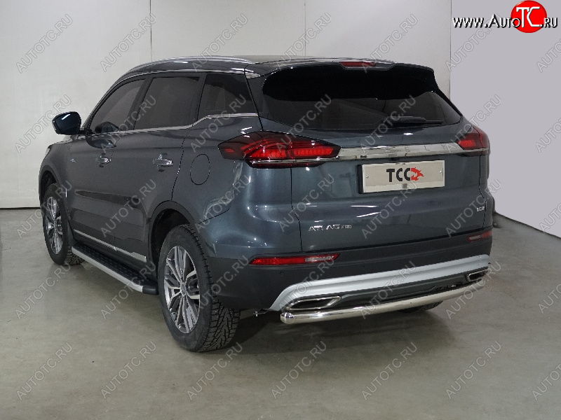 18 399 р. Защита задняя (центральная 60,3 мм) ТСС Тюнинг  Geely Atlas Pro  NL3 (2019-2025)  с доставкой в г. Москва