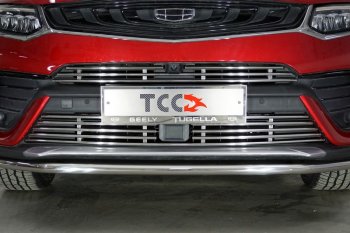 Верхняя декоративная вставка решетки радиатора ТСС Тюнинг Geely (Джили) Tugella (тугелла)  FY11,HPBA4 (2019-2023) FY11,HPBA4 дорестайлинг ()