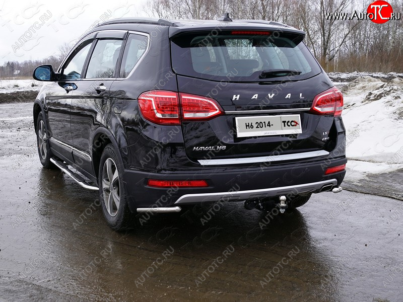 13 449 р. Защита заднего бампера (уголки, d42,4 мм) TCC Haval H6 (2013-2020)  с доставкой в г. Москва