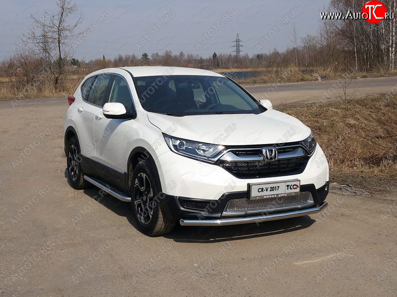 18 999 р. Защита переднего бампера нижняя d60,3 мм ТСС Тюнинг Honda CR-V RW,RT дорестайлинг (2016-2020) (нержавейка)  с доставкой в г. Москва