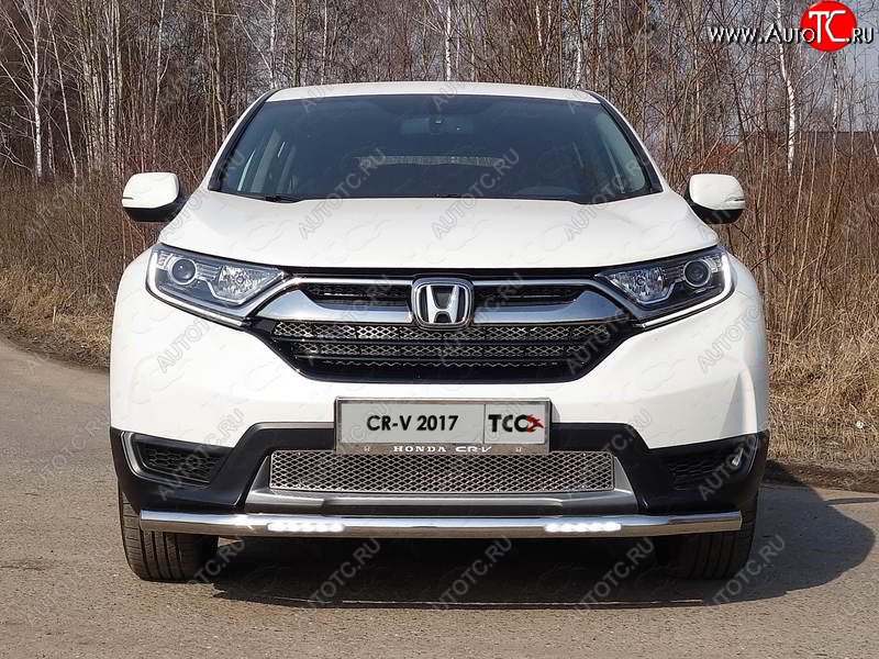 33 849 р. Защита переднего бампера нижняя с ДХО 60,3 мм  Honda CR-V  RW,RT (2016-2020) дорестайлинг (нержавейка)  с доставкой в г. Москва