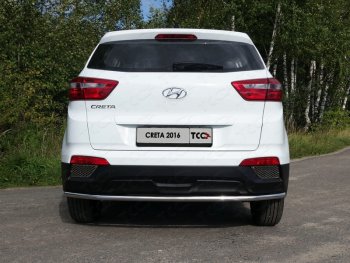 Защита задняя (нержавейка d42,4 мм), ТСС Тюнинг Hyundai (Хюндаи) Creta (Крета)  GS (2015-2019) GS дорестайлинг