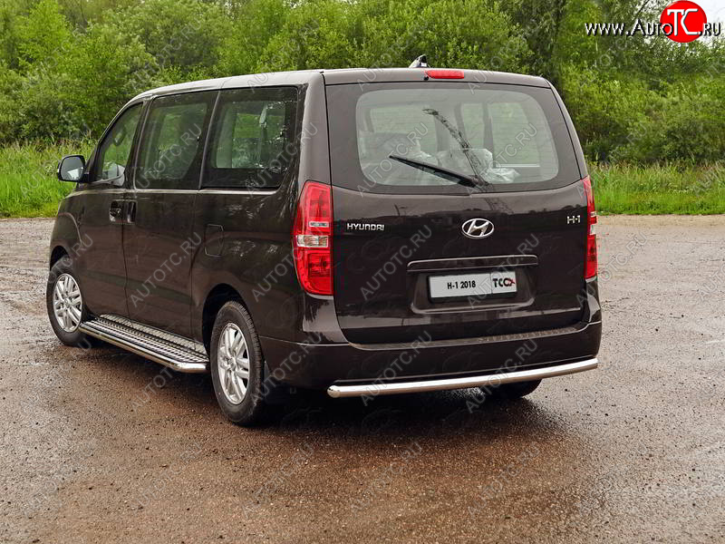 21 799 р. Защита задняя (центральная нержавейка 60,3 мм), ТСС Тюнинг Hyundai Starex/Grand Starex/H1 TQ 2-ой рестайлинг (2017-2022) (центральная)  с доставкой в г. Москва