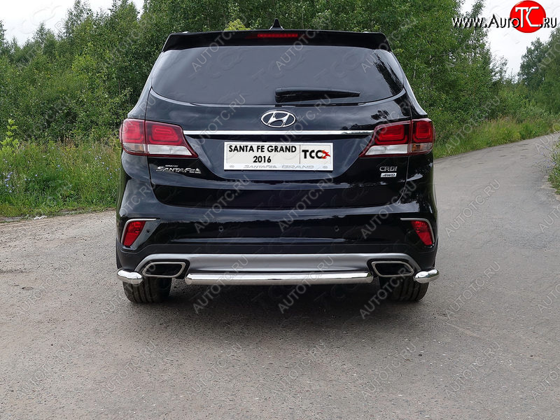 12 299 р. Защита задняя (центральная 60,3 мм) ТСС Тюнинг  Hyundai Santa Fe  DM (2015-2019) рестайлинг (центральная)  с доставкой в г. Москва