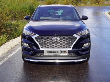 Защита переднего бампера нижняя с ДХО 60,3 мм ТСС Тюнинг Hyundai Tucson TL рестайлинг (2018-2021) ()