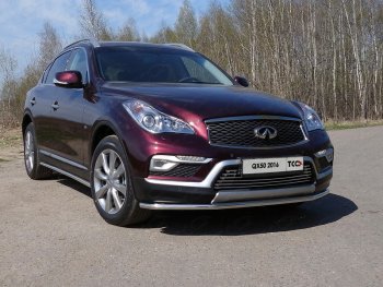 Защита переднего бампера нижняя d42,4 мм ТСС Тюнинг INFINITI Qx50 J50 рестайлинг (2015-2018) ()