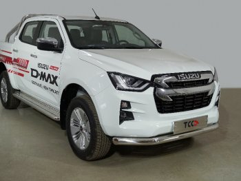 21 399 р. Защита переднего бампера нижняя d76,1 мм ТСС Тюнинг Isuzu D-Max RG DoubleCab (2020-2023) (нержавейка)  с доставкой в г. Москва. Увеличить фотографию 1