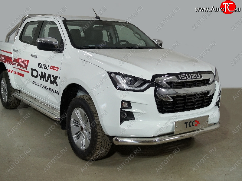 21 399 р. Защита переднего бампера нижняя d76,1 мм ТСС Тюнинг Isuzu D-Max RG DoubleCab (2020-2023) (нержавейка)  с доставкой в г. Москва