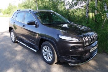 Защита переднего бампера нижняя d42,4 мм ТСС Тюнинг Jeep Cherokee KL дорестайлинг (2014-2017) ()