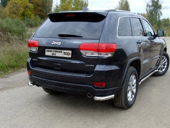 Защита заднего бампера (уголки, d60,3 мм) TCC Jeep Grand Cherokee WK2 1-ый рестайлинг (2013-2018)