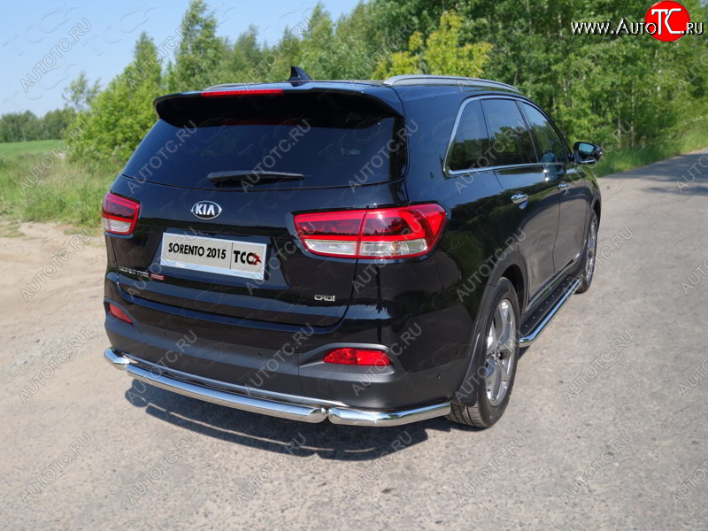 18 699 р. Защита заднего бампера (уголки, d60,3 мм) TCC  KIA Sorento  UM/Prime (2018-2020) рестайлинг  с доставкой в г. Москва