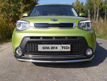 Нижняя декоративная вставка в бампер ТСС Тюнинг KIA (КИА) Soul (Сол)  PS (2014-2016) PS дорестайлинг ()