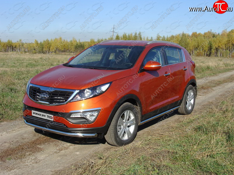 18 699 р. Защита переднего бампера нижняя d60,3 мм ТСС Тюнинг KIA Sportage 3 SL дорестайлинг (2010-2014) (нержавейка)  с доставкой в г. Москва