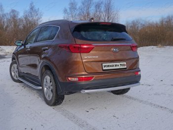 Защита задняя (нержавейка 60,3 мм) ТСС Тюнинг KIA (КИА) Sportage (Спортаж)  4 QL (2016-2018) 4 QL дорестайлинг