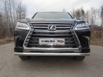 Защита переднего бампера нижняя 76,1 мм ТСС Тюнинг Lexus LX450d J200 2-ой рестайлинг (2015-2022)