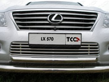 Декоративная вставка переднего бампера (кроме F-Sport) ТСС Тюнинг Lexus LX570 J200 дорестайлинг (2007-2012) ()