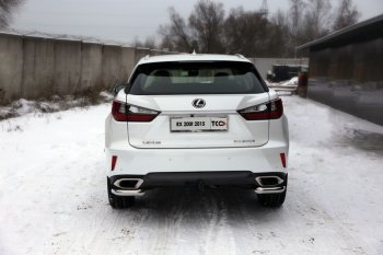 18 999 р. Защита заднего бампера (кроме F-Sport, уголки, d60,3 мм) TCC Lexus RX 200T AL20 дорестайлинг (2015-2017)  с доставкой в г. Москва. Увеличить фотографию 1