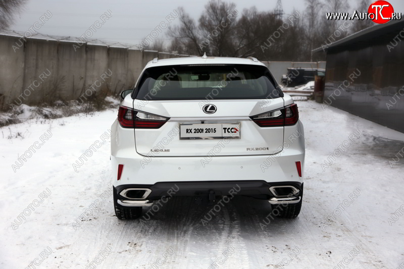 19 999 р. Защита заднего бампера (кроме F-Sport, уголки, d60,3 мм) TCC Lexus RX350 AL20 дорестайлинг (2015-2019)  с доставкой в г. Москва