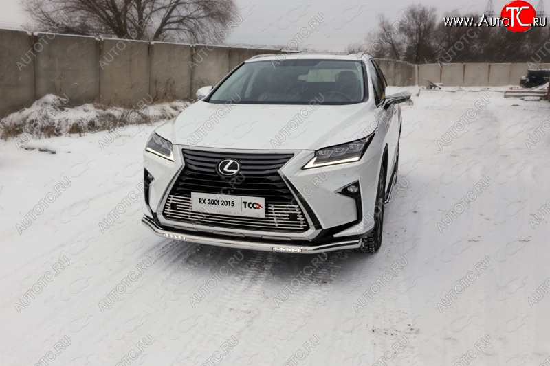 42 999 р. Защита переднего бампера нижняя с ДХО 60,3 мм ТСС Тюнинг Lexus RX350 AL10 дорестайлинг (2008-2012) (нержавейка)  с доставкой в г. Москва