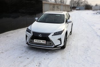 20 599 р. Защита переднего бампера нижняя d42,4 мм ТСС Тюнинг Lexus RX350 AL10 рестайлинг (2012-2015) (нержавейка)  с доставкой в г. Москва. Увеличить фотографию 1