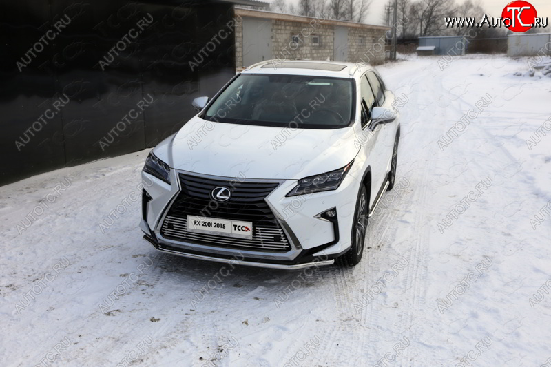 20 599 р. Защита переднего бампера нижняя d42,4 мм ТСС Тюнинг Lexus RX350 AL10 рестайлинг (2012-2015) (нержавейка)  с доставкой в г. Москва