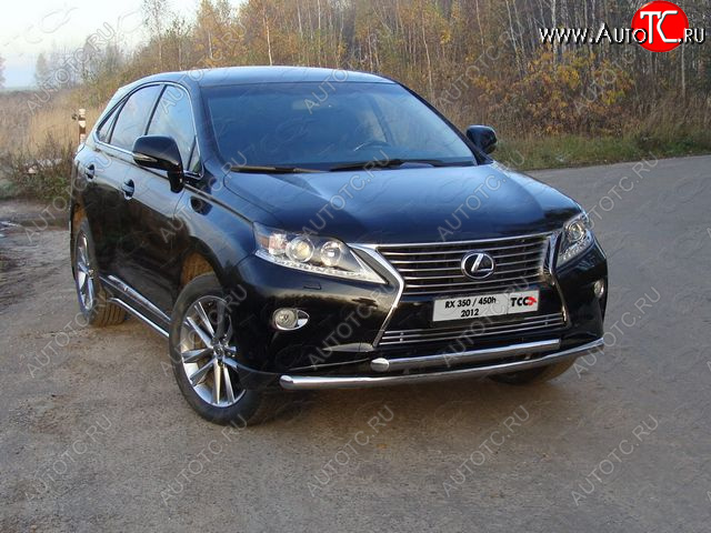 30 999 р. Защита переднего бампера нижняя 60,3*60,3 мм ТСС Тюнинг Lexus RX350 AL10 рестайлинг (2012-2015) (нержавейка)  с доставкой в г. Москва