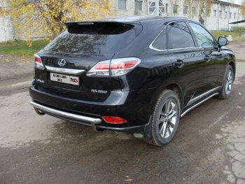 Защита задняя (центральная нержавейка 60,3 мм) кроме F-Sport ТСС Тюнинг Lexus RX350 AL10 рестайлинг (2012-2015)