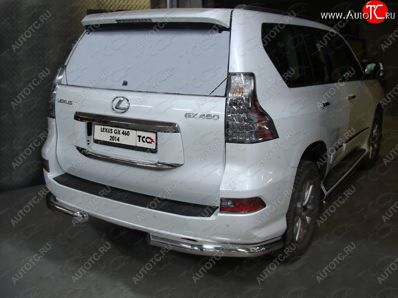 26 699 р. Защита задняя (уголки, нержавейка 76,1 мм) ТСС Тюнинг  Lexus GX460  J150 (2013-2019) 1-ый рестайлинг  с доставкой в г. Москва